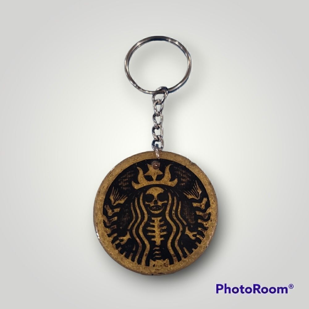 Starbucks Skelton Coffee keychain (Z149)